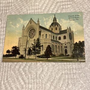 Vintage Tampa FL Postcard Church Of The Sacred Heart Unposted 1910s 20s‎